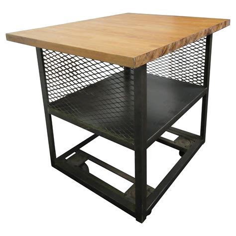 Antique Wooden Butcher Block Table at 1stDibs