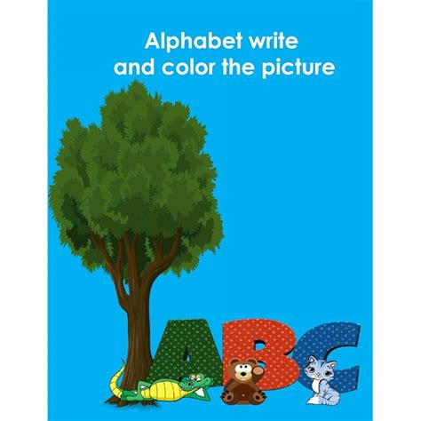 Buy alphabet write and color the picture: Alphabet Handwriting Practice ...