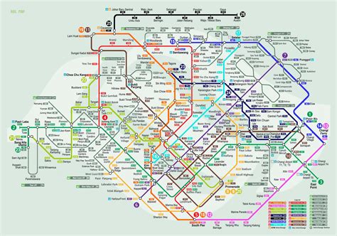 Large detailed rail map of Singapore city | Singapore | Asia | Mapsland | Maps of the World