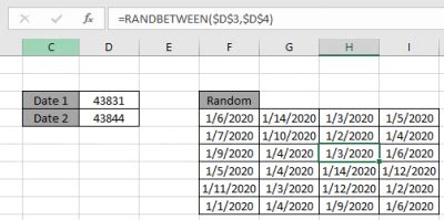 Image result for How to Select Random Dates in Excel