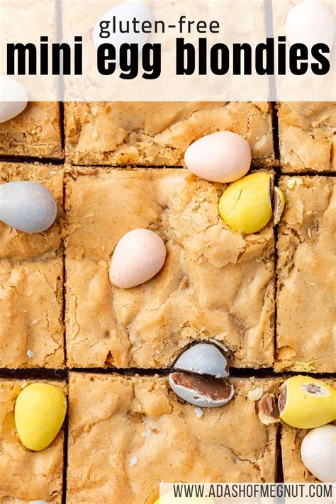 Gluten-Free Mini Egg Blondies - A Dash of Megnut