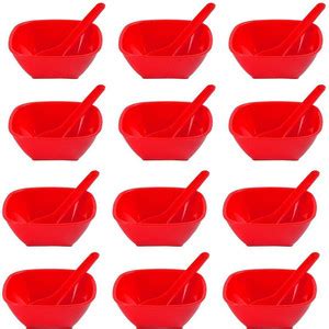 Mart Wind Plastic Soup Bowl Plastic Red Square Bowl For Soup and ...