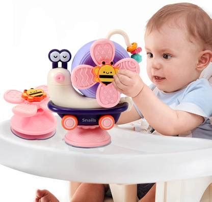 HASTHIP Suction Toy for Baby Cartoon Snail Sensory Toys for Babies 2 in ...