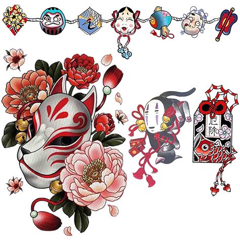 PUSNMI Japanese Temporary Tattoos Kit for Women Fox | Ubuy India