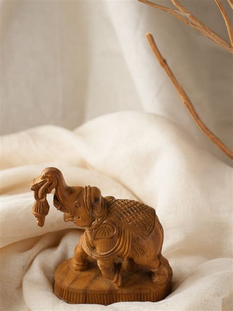 Buy Exclusive Karnataka Wood Carving Curio - Elephant Online