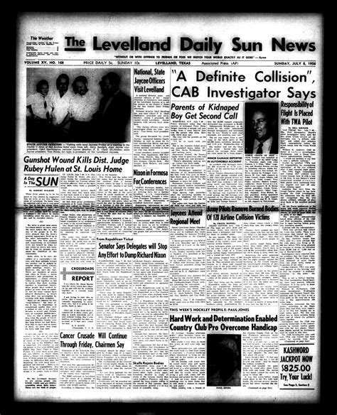 The Levelland Daily Sun News (Levelland, Tex.), Vol. 15, No. 168, Ed. 1 ...