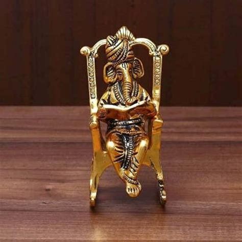 Sawcart Ganesha Sitting On Swinging Rocking Chair Reading India | Ubuy