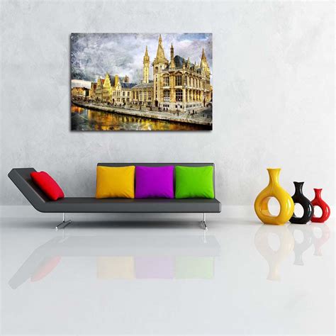 Gent Picture Canvas Painting Synthetic Frame – ArtzFolio.com