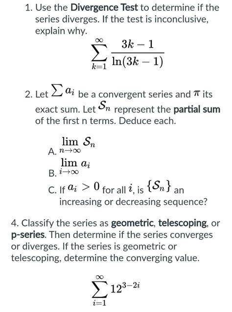 Image result for Divergence Test Intuition