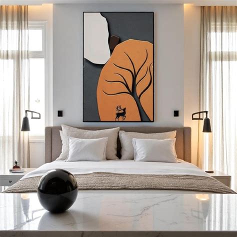 Minimalist Deer Forest Silhouette Art (40 x 70 CM) - Punam Metalcrafts