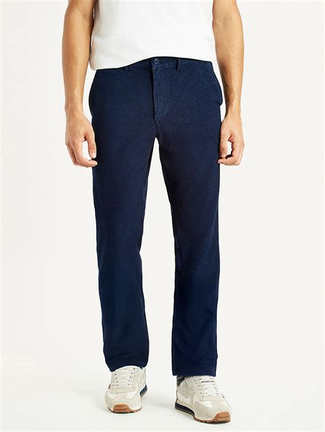 Men's Navy Relaxed Straight Fit Mid Rise Corduroy Trousers – Levis ...