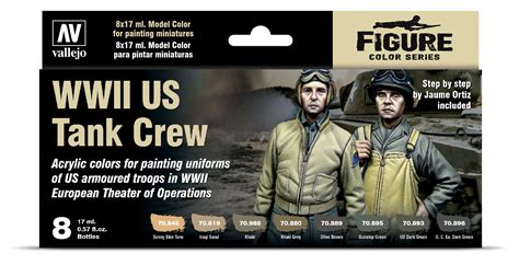 Vallejo Model Color - 70.186 WWII US Tank Crew Paint Set 70186 – Scale ...