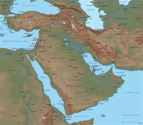 Middle East Map - Asia