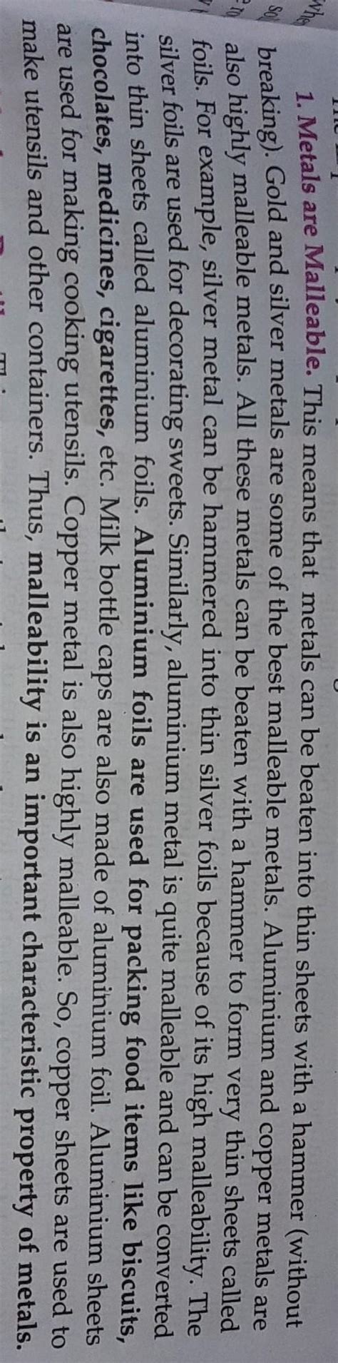 Explain the term â€˜malleabilityâ€™ with suitable examples. - Brainly.in