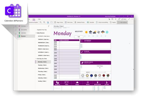 OneNote Daily Planner Template Free 的图像结果