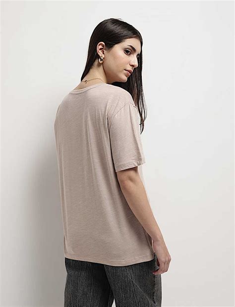 Buy Cotton Modal Relaxed Fit T-Shirt at Marks & Spencer
