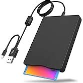 USB External Floppy Disk Reader Drive, 3.5" Portable 1.44 MB FDD ...