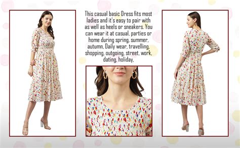 Buy KERI PERRY Women's Georgette Fit and Flare Midi Dress (LABHU146-DR ...