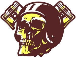 KD skull face Sticker Poster|Animated poster|Skull poster|size:12x18 ...