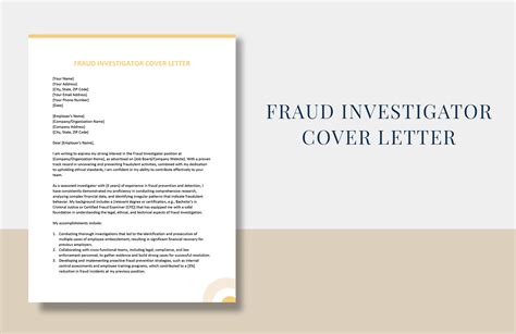 Investigator Cover Letter in Word, PDF, Google Docs - Download | Template.net