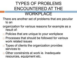 Image result for Work Place Problems and Solutions