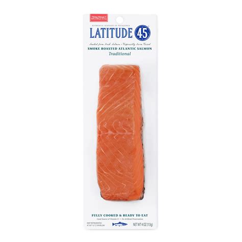Latitude 45 Roasted Smoked Atlantic Salmon, 4oz package, 2 servings per ...