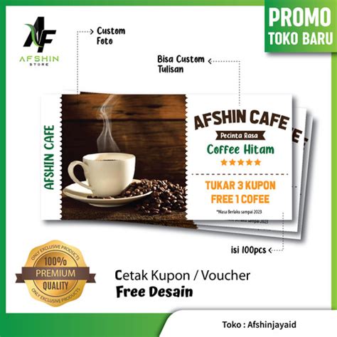 Jual Cetak Kupon Voucher Usaha UMKM Bisa Custom Desain Harga Murah isi ...