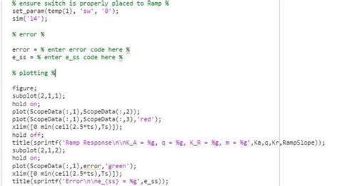 Image result for Steady State Error Matlab Coding