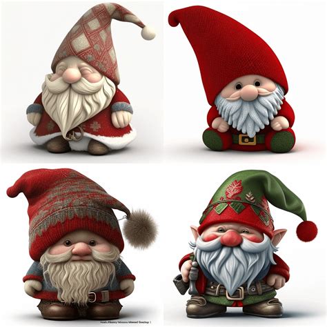 Christmas Gnome Clipart Free - MasterBundles