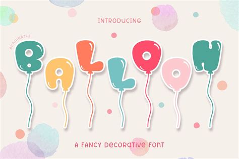 Balloon Font by AnningArts · Creative Fabrica