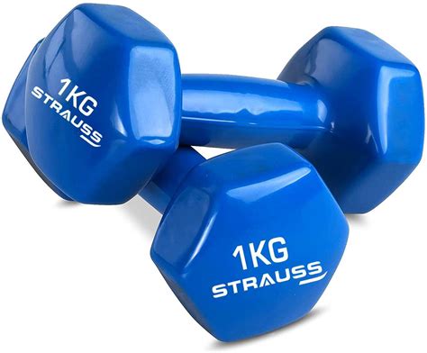 Strauss Vinyl Dumbbell Set for Men & Women |Ideal Home & Gym Workout ...