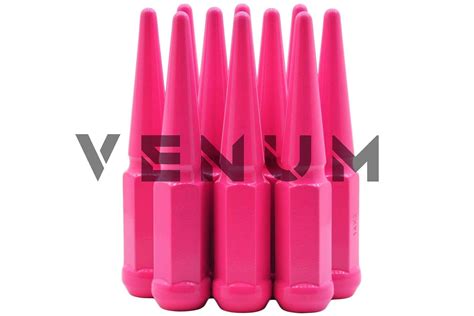 Buy 20 Pc Powder Coated Hot Pink Spike Lug Nuts | M14x1.5 | 4.5 inch ...