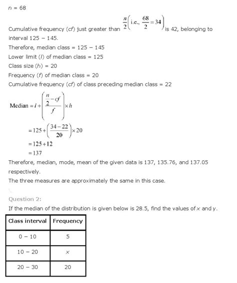 Statistics, Class 10 Mathematics NCERT Solutions