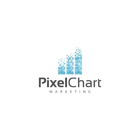 Statistik-Business-Chart-Bar-Logo-Design mit Pixel-Art-Stil | Premium ...