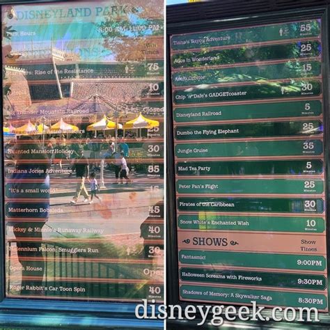 Disneyland Wait Times at 12:40pm - The Geek's Blog @ disneygeek.com