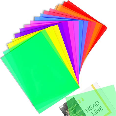 Buy Jouseer 16 Pieces A4 Colour Overlay For Dyslexia, Dyslexia Coloured ...
