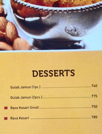 Menu at Sagar Ratna, Indore, PV6G+X4X