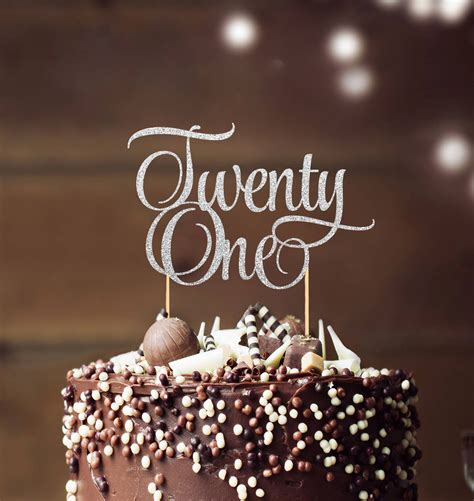 21 21st Birthday Cake Topper Twenty One Cake Topper / - Etsy UK ...