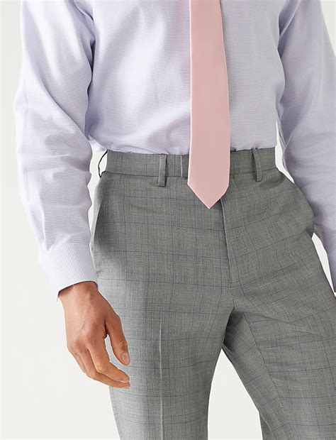 Buy Regular Fit Prince of Wales Check Suit Trousers at Marks & Spencer
