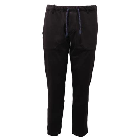 0437AL pantalone uomo BOB TURN man reversible trouser black