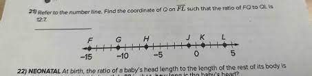 [21, find the coordinate of q on fl such that the ratio of fq to ql is ...