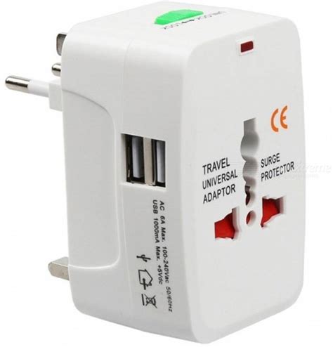 Unique4Ever Universal Worldwide Travel Adapter Plug 2 USB Charging Port ...