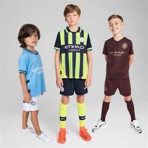 City Home Away Third Kids GO Children's Football Jersey Set || Imported ...