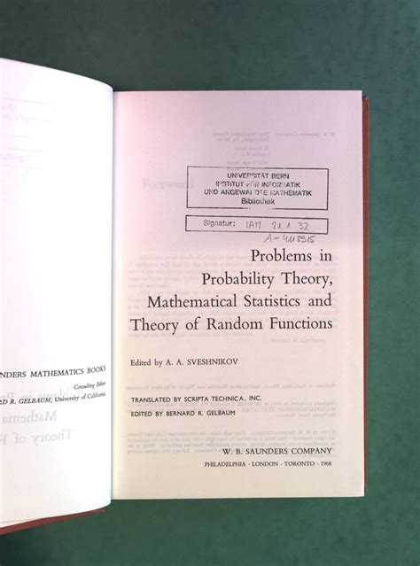 Problems in Probability Theory, Mathematical Statistics and Theory of ...