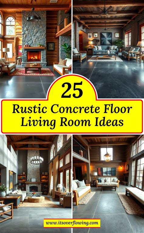 25 Rustic Concrete Floor Living Room Ideas for Style | Concrete floors ...