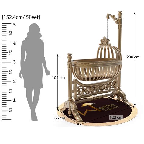 Buy Royal Teak Wood Baby Cradle (Golden Finish) Online at woodentwist ...