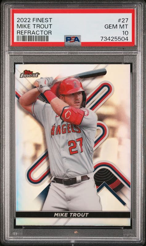 Mike Trout 2022 Topps Finest #27 Refractor Price Guide - Sports Card ...