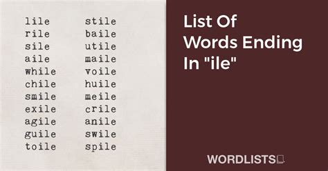 List Of Words With The Suffix "ist"