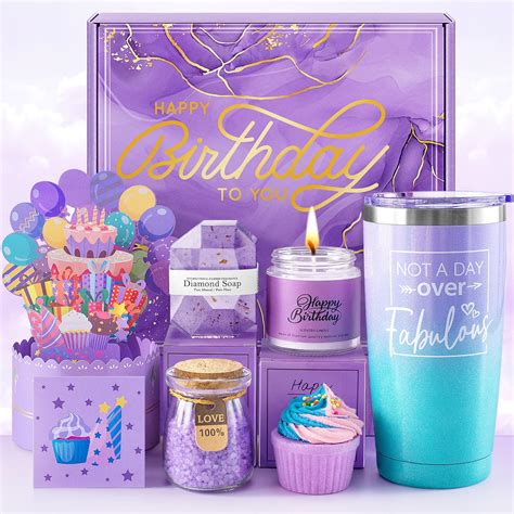 Amazon.com : Birthday Gifts for Women, Happy Birthday Bath Set Gift ...
