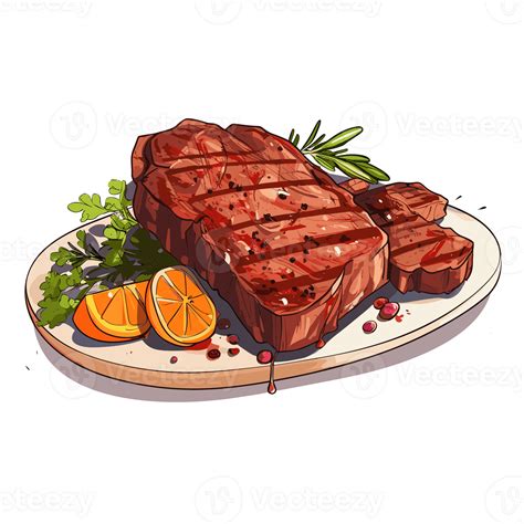 Grilled Steak Clipart - Generative Ai 26912535 PNG